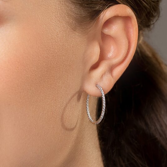 Creolen Diamond Hoops