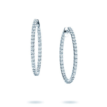 Creolen Diamond Hoops