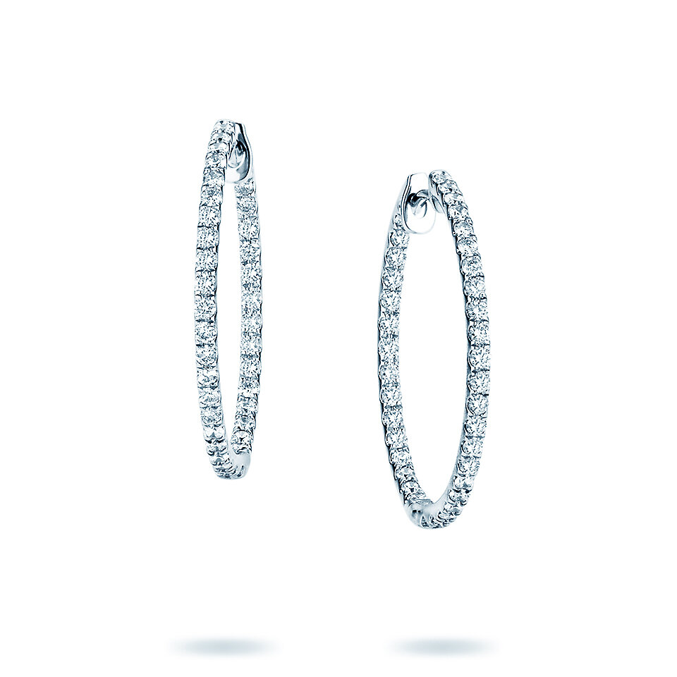 Creolen Diamond Hoops in Platin 950/- mit Diamanten 0,72ct G/SI