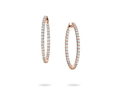 Creolen Diamond Hoops in 18K Roségold mit Diamanten 0,72ct G/SI