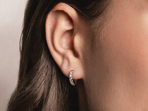 Creolen Dusk in 14K Weißgold mit Diamanten 0,48ct GSI G/SI