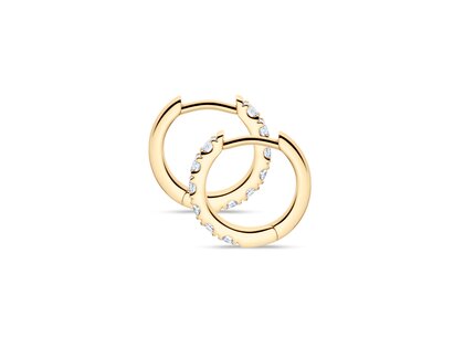 Creolen Dusk in 9K Gelbgold mit Diamanten 0,24ct
