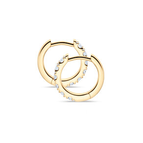 Creolen Dusk in 9K Gelbgold mit Diamanten 0,24ct