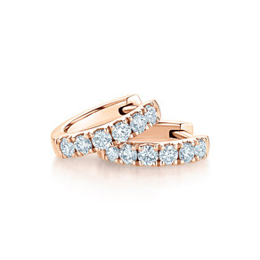Creolen Dusk in 14K Roségold mit Diamanten 0,14ct GSI G/SI