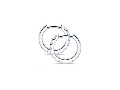 Creolen Dusk in 14K Weißgold mit Diamanten 0,48ct GSI G/SI