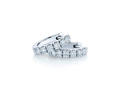 Creolen Dusk in 14K Weißgold mit Diamanten 0,48ct GSI G/SI