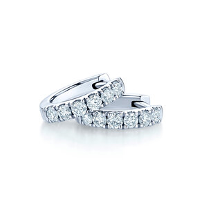 Creolen Dusk in 14K Weißgold mit Diamanten 0,48ct GSI G/SI