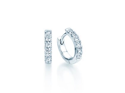 Creolen Dusk in 14K Weißgold mit Diamanten 0,14ct GSI G/SI