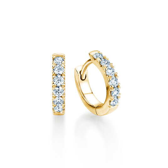 Creolen Dusk in 14K Gelbgold mit Diamanten 0,14ct GSI G/SI