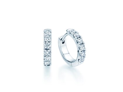 Creolen Dusk in 14K Weißgold mit Diamanten 0,48ct GSI G/SI
