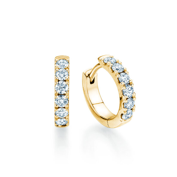 Creolen Dusk in 18K Gelbgold mit Diamanten 0,36ct GSI G/SI