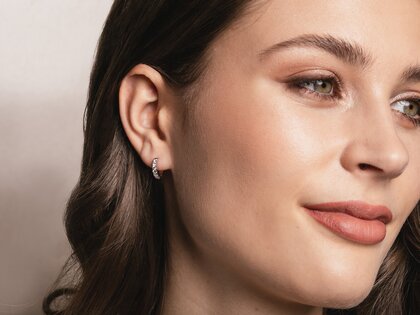 Creolen Dusk in 14K Weißgold mit Diamanten 0,48ct GSI G/SI