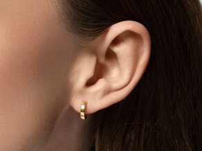 Creolen Modern in 14K Weißgold S