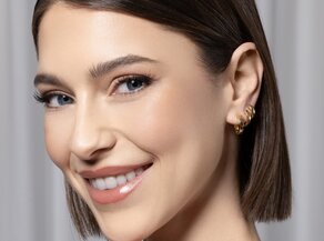 Creolen Modern in 14K Weißgold S