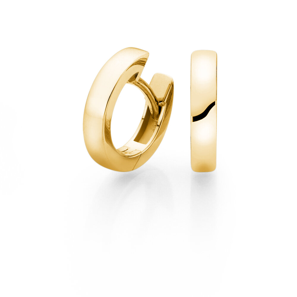 Creolen Modern in 14K Gelbgold S