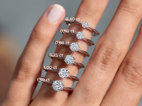 Verlobungsring The One in 18K Gelbgold mit Diamant 0,60ct G/IF