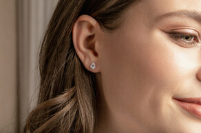 Ohrstecker Diamond Drop Labordiamant in Silber 925/- mit Labordiamanten 0,30ct E/VS