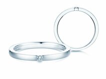 Verlobungsring Infinity in Silber 925/- mit Diamant 0,15ct G/SI