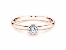 Verlobungsring Eternal in 18K Roségold mit Diamant 0,05ct G/SI