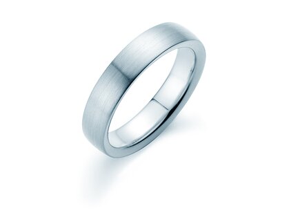 Herrenring Infinity 5mm in Platin 950/- matt