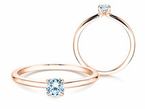 Verlobungsring Classic 4 in 14K Roségold mit Diamant 0,25ct G/SI