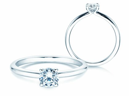 Verlobungsring Classic 4 in Platin 950/- mit Diamant 0,40ct G/SI