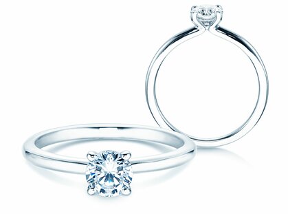 Verlobungsring Classic 4 in Platin 950/- mit Diamant 0,50ct G/VS