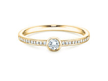 Verlobungsring Eternal Pavé in 14K Gelbgold mit Diamanten 0,46ct G/SI