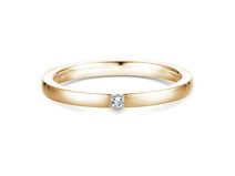 Verlobungsring Infinity in 14K Gelbgold mit Diamant 0,05ct G/SI