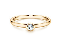 Verlobungsring Eternal in 14K Gelbgold mit Diamant 0,10ct G/SI