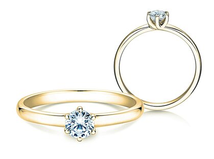 Verlobungsring Melody in 18K Gelbgold mit Diamant 0,50ct H/SI