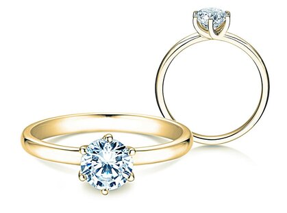 Verlobungsring Melody in 14K Gelbgold mit Diamant 1,00ct G/VS