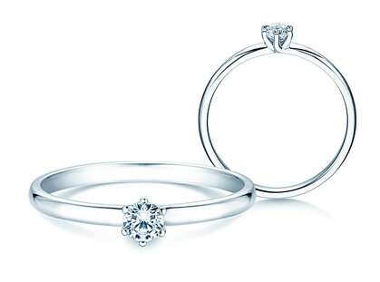 Verlobungsring Melody in Silber 925/- mit Diamant 0,15ct G/SI