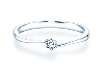 Verlobungsring Devotion in Silber 925/- mit Diamant 0,05ct