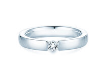 Verlobungsring Infinity in Silber 925/- mit Diamant 0,15ct G/SI