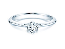 Verlobungsring Heaven 6 in 18K Weißgold mit Diamant 0,40ct G/SI