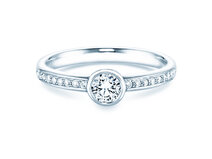 Verlobungsring Eternal Pavé in 14K Weißgold mit Diamanten 0,46ct G/SI