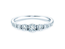 Verlobungsring 9 Diamonds in 14K Weißgold mit Diamanten 0,61ct G/SI