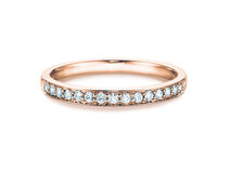 Verlobungsring Alliance in 14K Roségold mit Diamanten 0,125ct G/SI