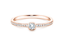Verlobungsring Eternal Pavé in 14K Roségold mit Diamanten 0,46ct G/SI