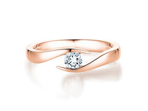 Verlobungsring Twist in 14K Roségold mit Diamant 0,07ct G/SI