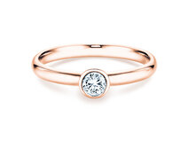 Verlobungsring Eternal in 14K Roségold mit Diamant 0,40ct G/SI