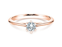 Verlobungsring Heaven 6 in 18K Roségold mit Diamant 0,40ct G/SI