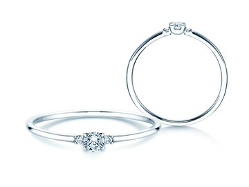 Verlobungsring Glory Petite in 14K Weißgold mit Diamanten 0,10ct G/SI