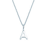 Buchstaben-Anhänger Classic in 14K Weißgold