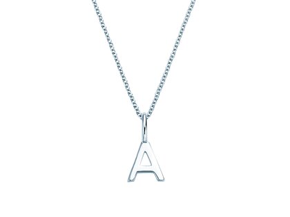 Buchstaben-Anhänger Classic A in 14K Weißgold