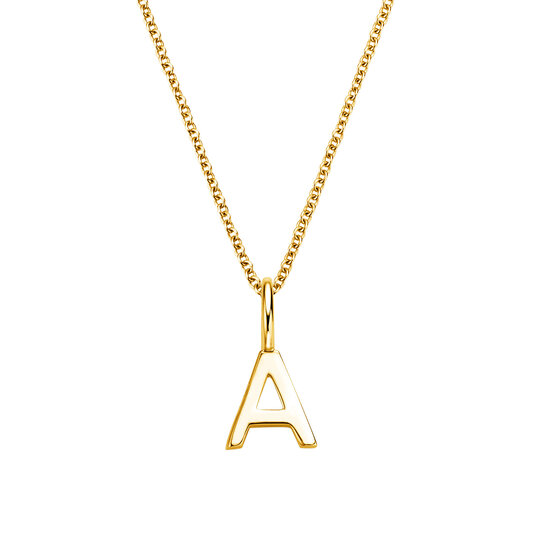 Buchstaben-Anhänger Classic A in 14K Gelbgold