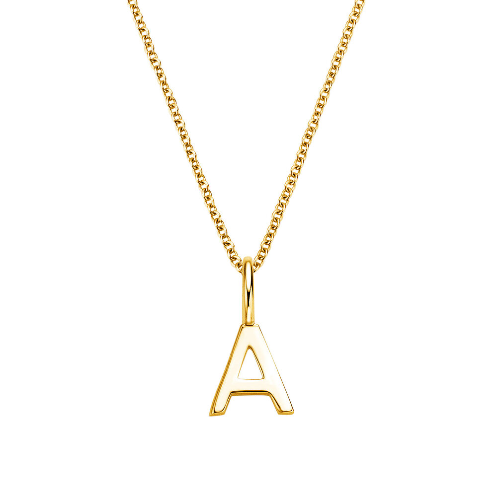 Buchstaben-Anhänger Classic A in 14K Gelbgold