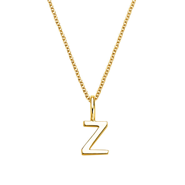 Buchstaben-Anhänger Classic Z in 14K Gelbgold