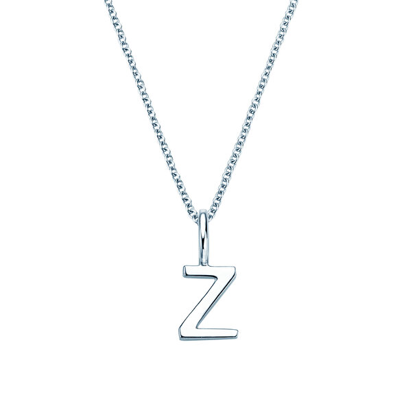 Buchstaben-Anhänger Classic Z in 14K Weißgold